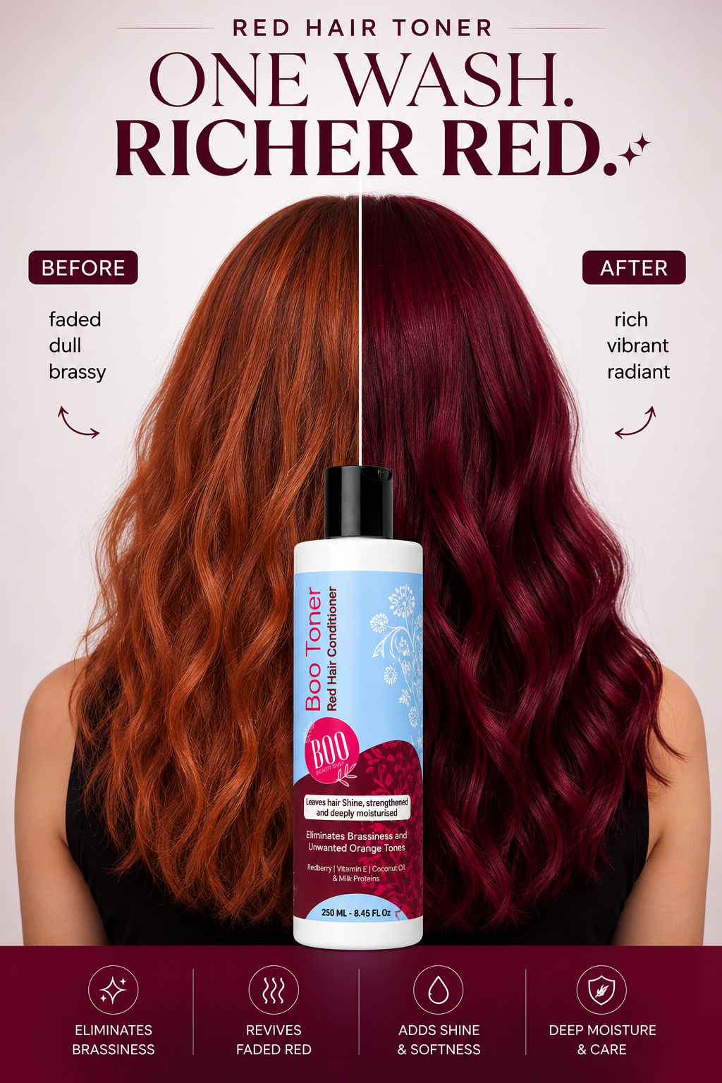 BOO Toner For Red Hair (Red Hair Refresh) 500ml